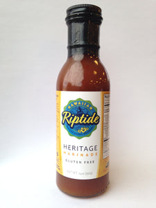 Front view of Hawaiian Riptide Heritage Marinade bottle